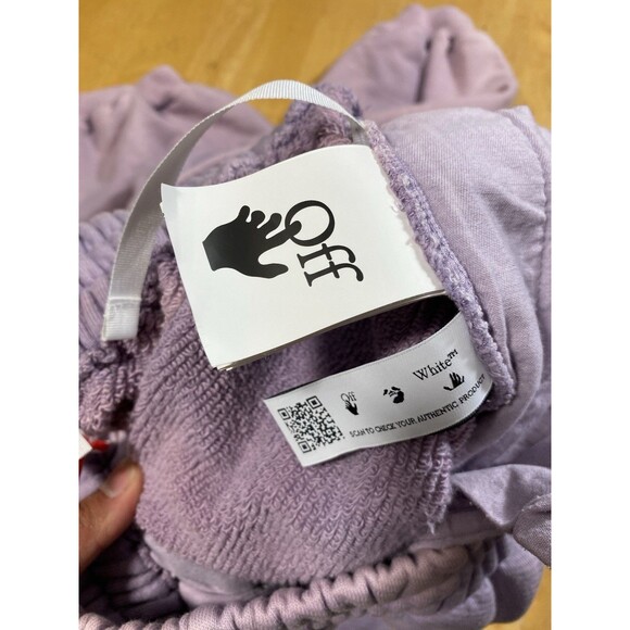 *AUTHENTIC* Off-White Womens Laundry Cargo Sweat Pant in Lilac Pockets Oversized - Picture 6 of 13
